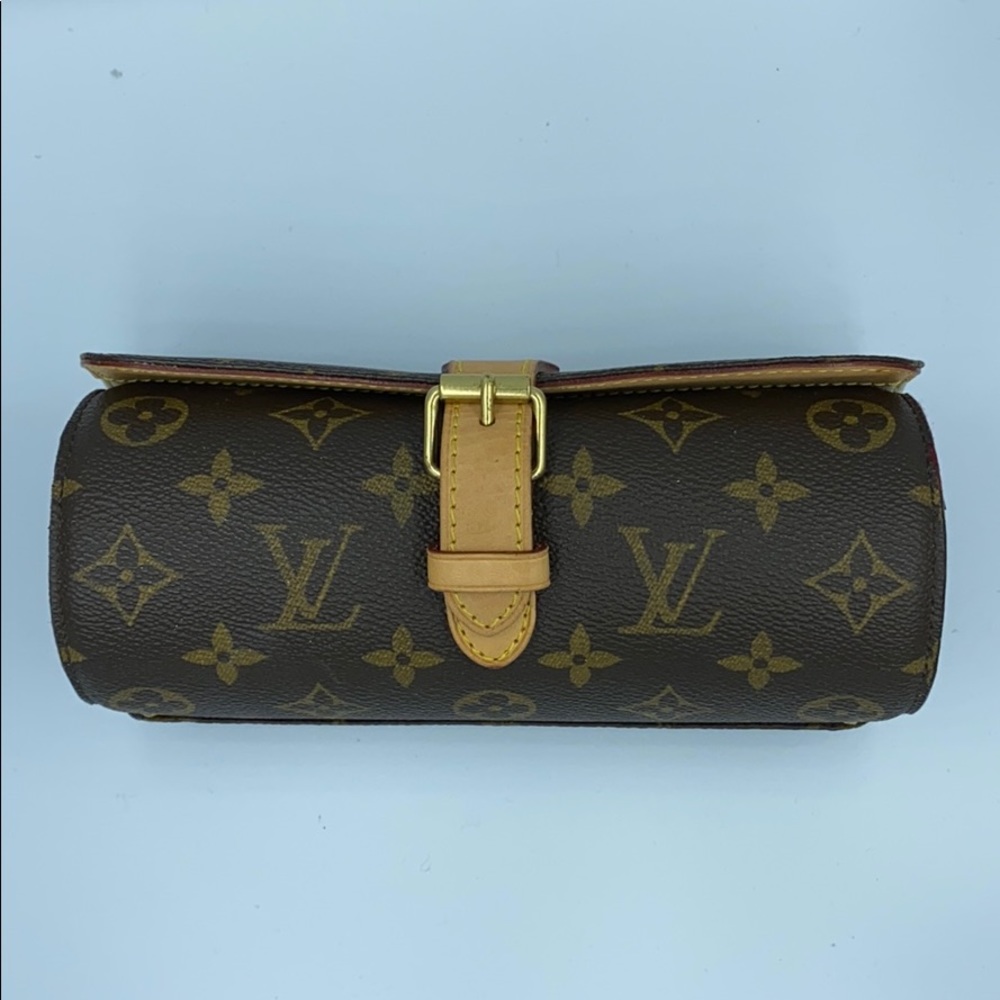 louis vuitton watch case monogram canvas